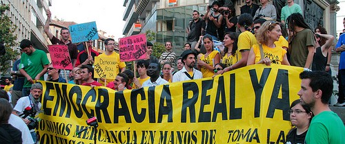 Spanier fordern eine echte Demokratie