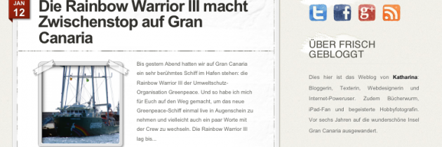 Frisch gebloggt im neuen Gewand