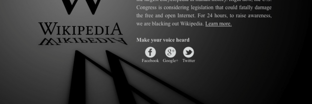 Webseiten offline – Protest gegen SOPA, PIPA & ACTA