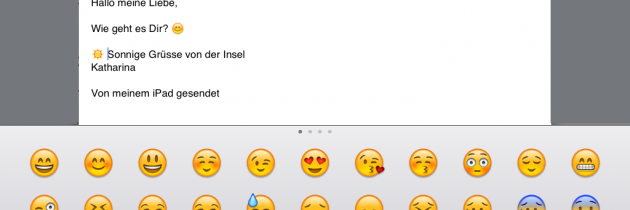 iPad Tastatur anpassen: Emoticons aktivieren