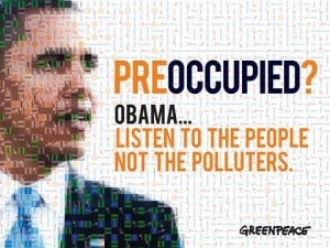 Obama... (Bild: Greenpeace)